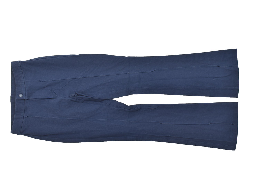 GAP Women's Blue Flare Chino Pants Regular Size 6 Cotton Blend Zip NEW